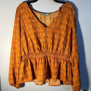 Blouse - deep orange - size 2x